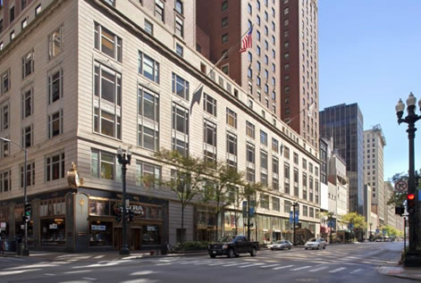 Image of the Palmer House Hilton hotel in Chicago, Illinois